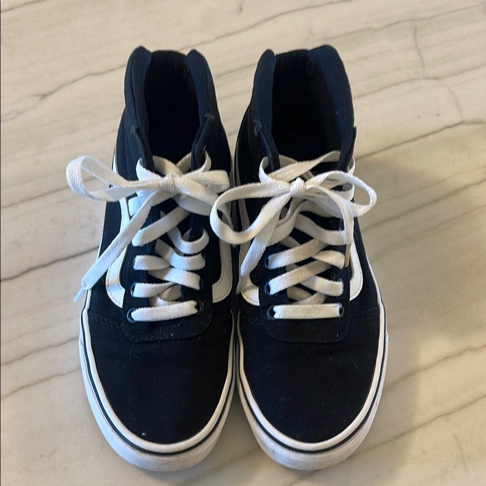 Vans Black and White High-Top Sneakers